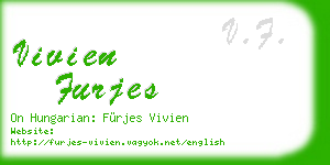 vivien furjes business card