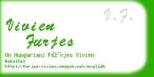 vivien furjes business card